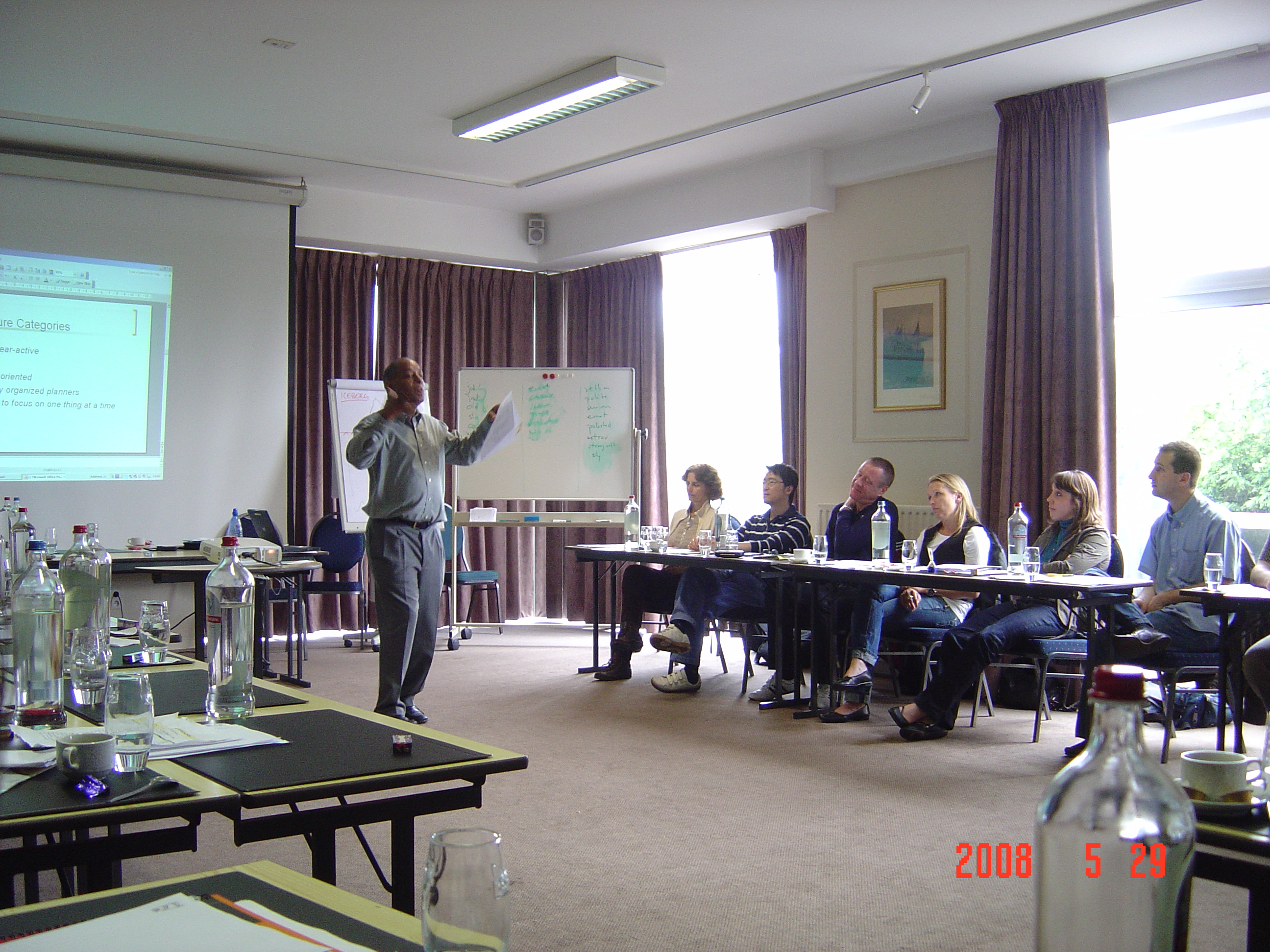 Picture of a cross cultural training session conducted in De Panne (La Panne), Belgium